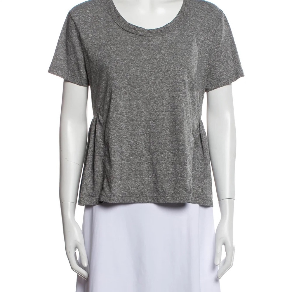 CURRENT/ELLIOT Crew Neck Short Sleeve Tee | Size 0 | Heather Grey